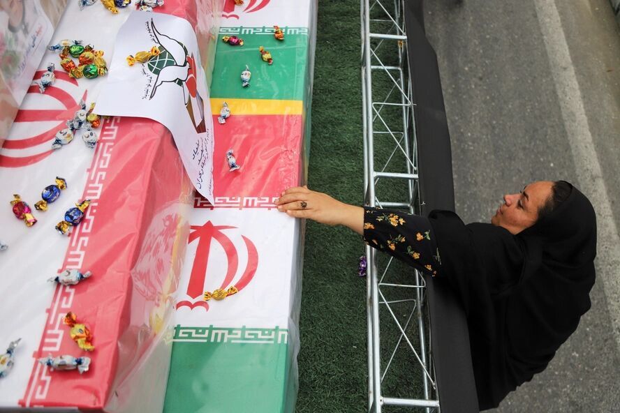 funeral in Minab, Iran