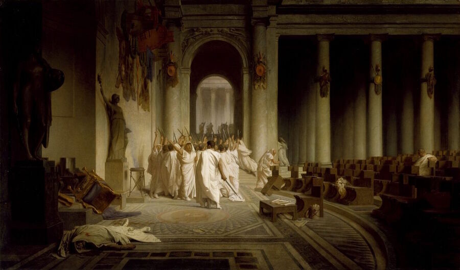 death of caesar painting