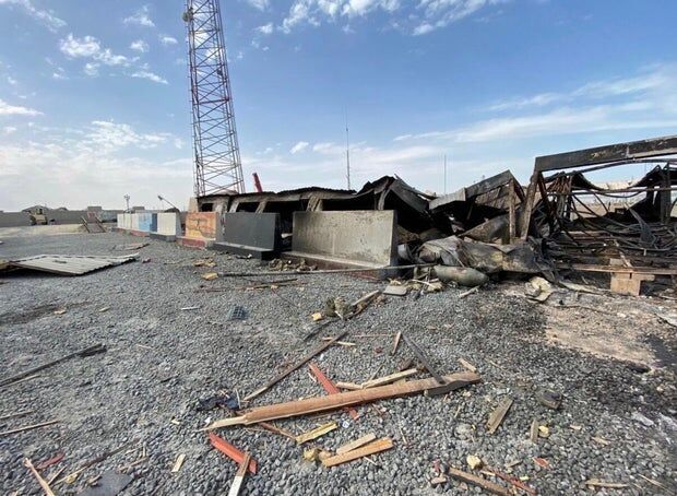 damage from the Iranian drone attack that killed six U.S. service members in Kuwait