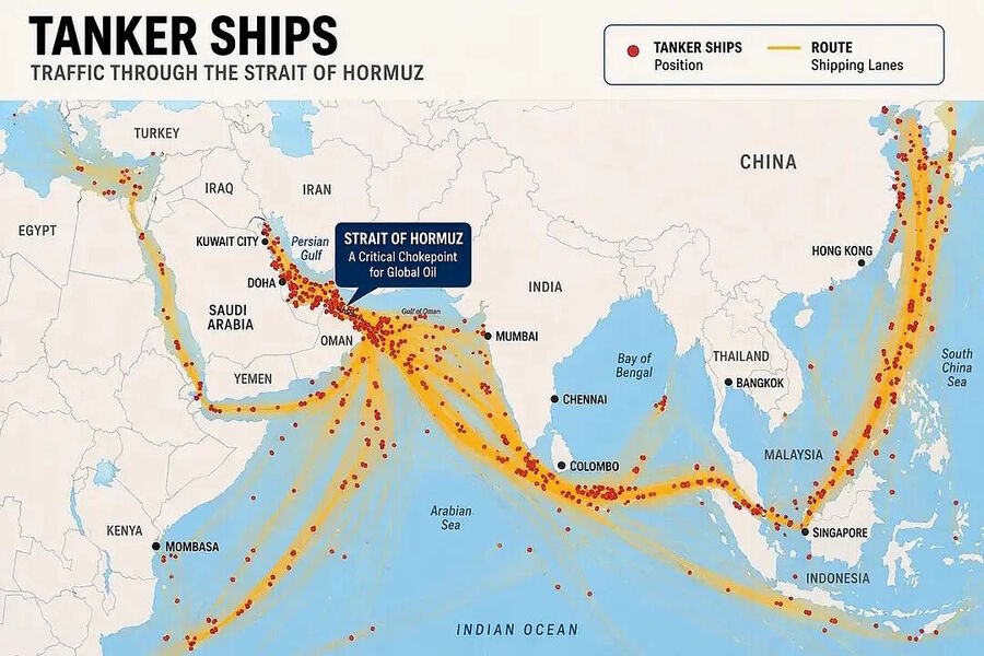 oil tanker traffic hormuze