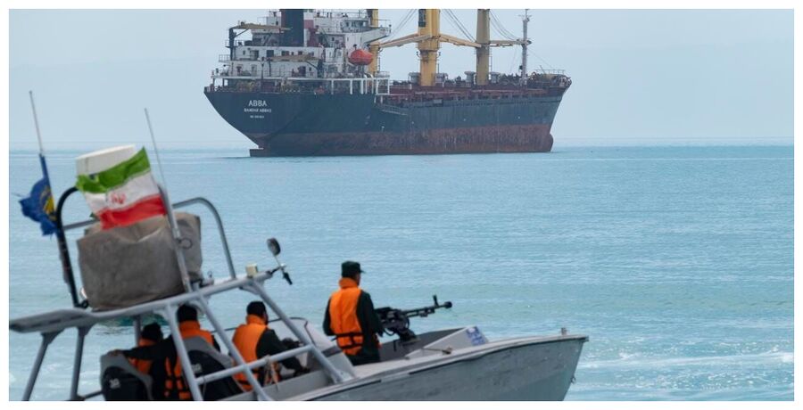 The Iranian Navy patrols the Strait of Hormuz