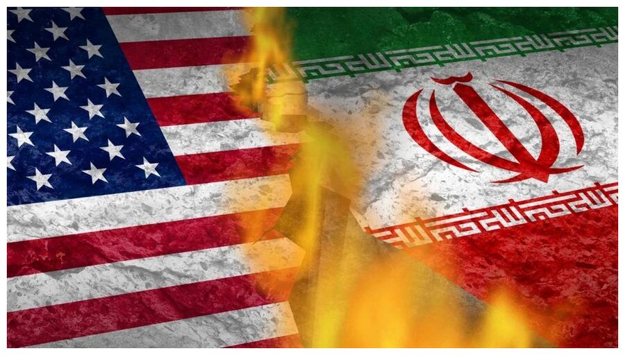 US & Iran Flags