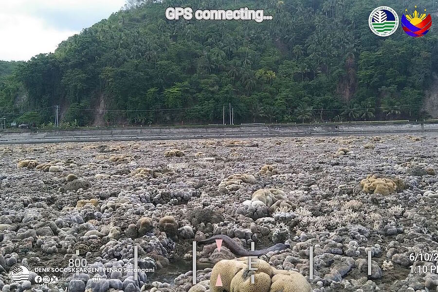 philippines earthquake changes shoreline Mindanao
