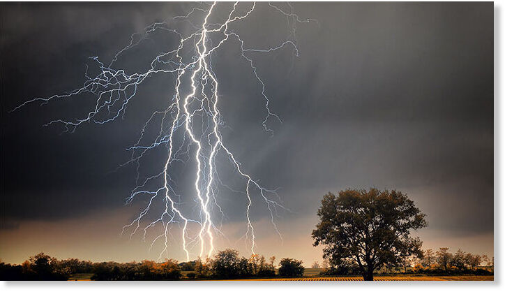 Lightning strike photo used to illustrate this story