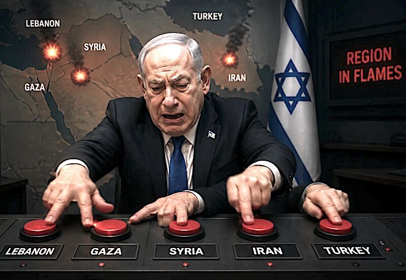Clic para aumentar Netanyahu buttons to push
