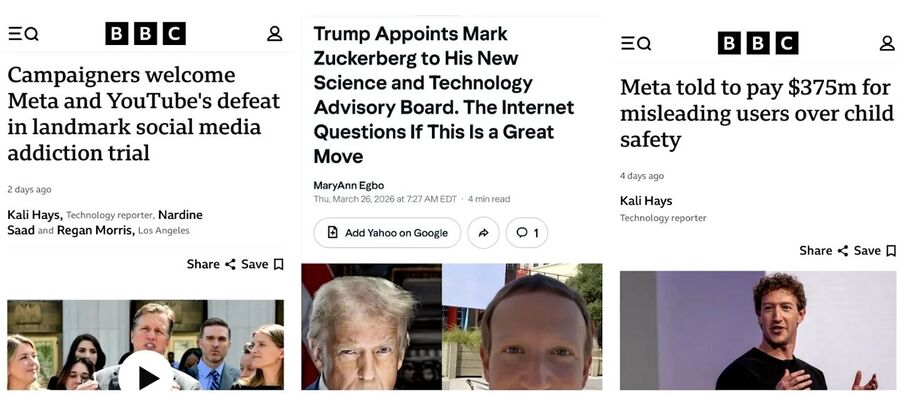 Clic para aumentar bbc zuckerbergerg meta scandals