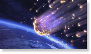 Una imagen que simula la entrada de un meteorito en algún lugar de la Tierra (Getty Images ).