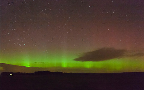 Aurora Boreal vista en Northumberland, Reino Unido