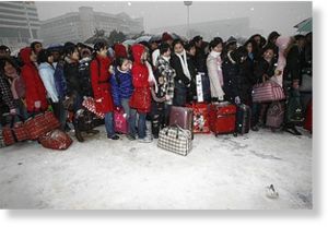 Ola de frío paraliza China