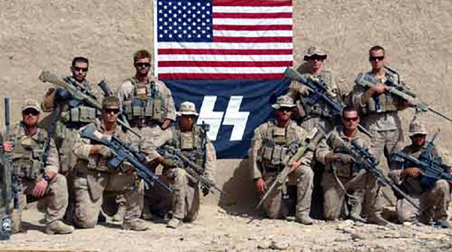 Marine EEUU bandera SS Nazi