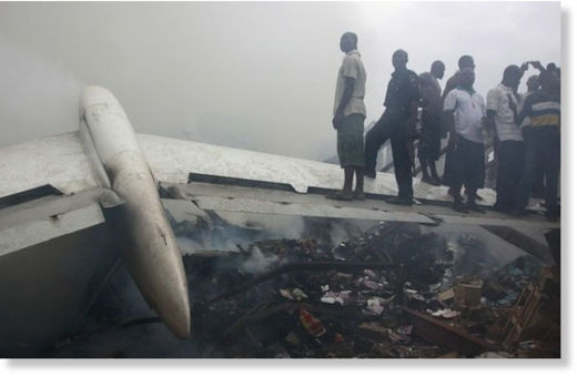 avión siniestrado en Lagos1