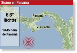 sismo 6,6 grados en Panamá
