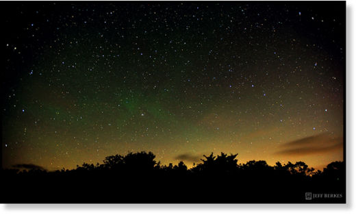 Aurora boreal en Assateague