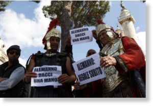 Protestas en Roma