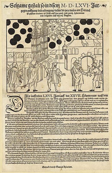 Fenómeno celeste en Basilea de 1566