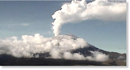 Popocatépetl registra 106 exhalaciones