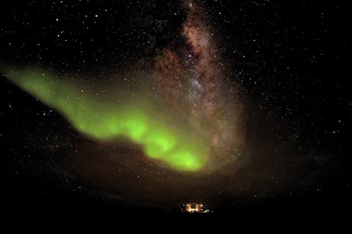 auroras australes en Antártida1