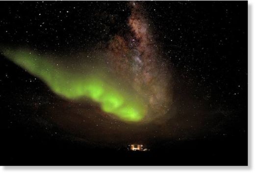 auroras australes en Antártida1