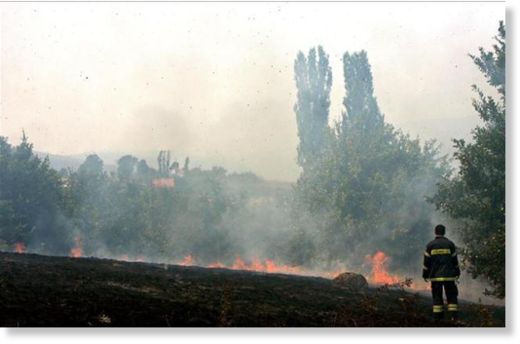 incendios en Serbia