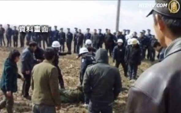 Policía china dispara a campesino
