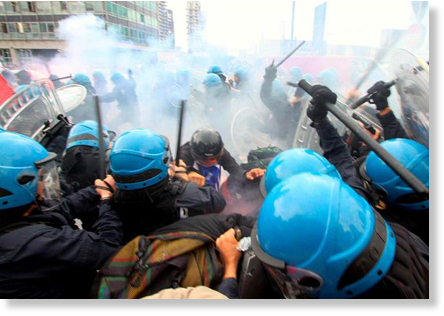 Enfrentamientos entre Policía y manifestantes1
