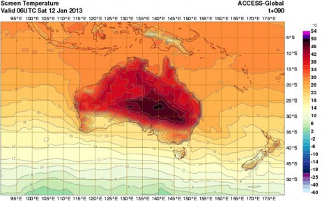 Ola de calor en Australia