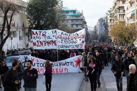 Griegos marchan
