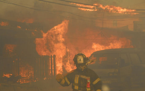 Incendio en la región chilena1