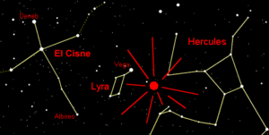 Lyra, meteoro brillante