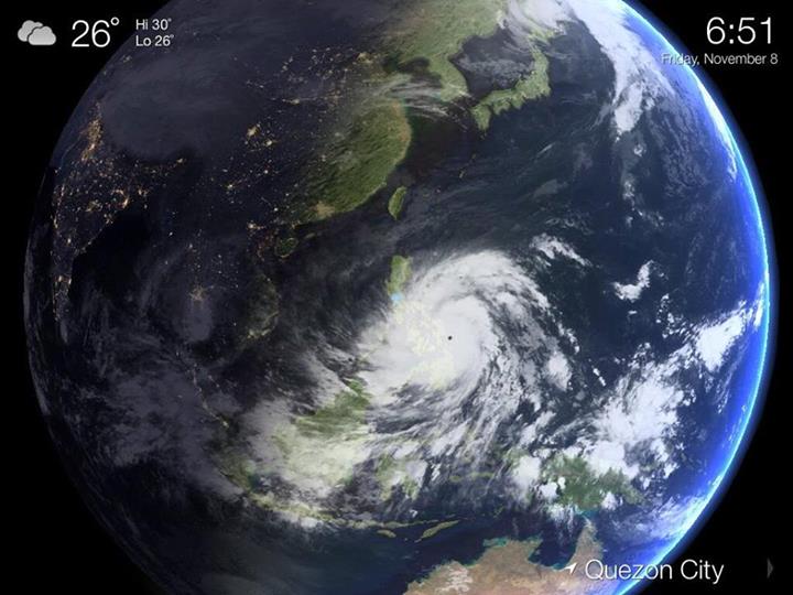 Tifón Haiyan, Filipinas, satelital