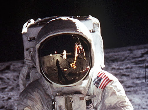 Buzz Aldrin en la luna. 