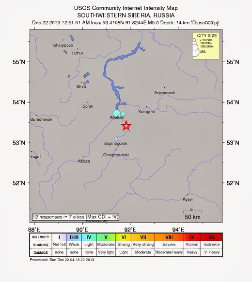 El epicentro del terremoto se ubicó a una profundidad de entre 10 y 15 kilómetros.