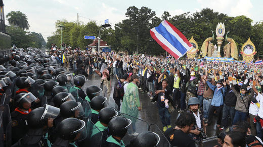 manifestación en Bangkok
