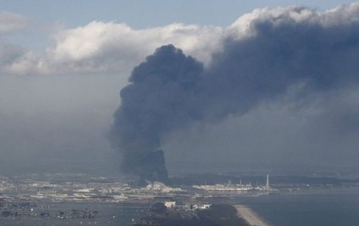 columna de vapor radiactivo en Fukushima