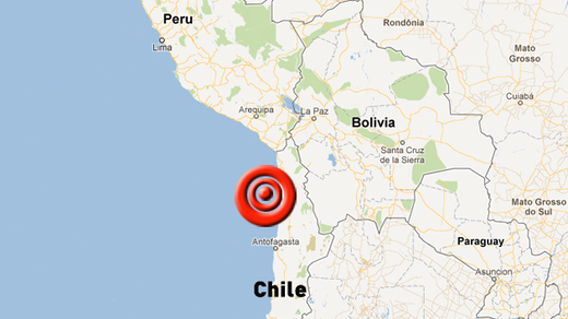actividad sísmica en Chile, marzo de 2014