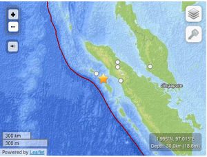 Earthquake 6.0 Sinabang, Indonesia